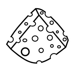 cheese outline black and white