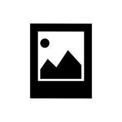 Photo gallery icon. Picture web icon. Application icon mobile phone. Editable and changeable color.