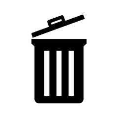 trash can icon vector. Editable and changeable color.	