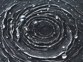 Blur Defocus Image of Water hit wall ground, explode into drop droplet. Amount Water attack impact and fluttering in air explosion. Stop motion freeze shot. Splash Water for texture elements