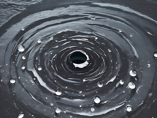 Blur Defocus Image of Water hit wall ground, explode into drop droplet. Amount Water attack impact and fluttering in air explosion. Stop motion freeze shot. Splash Water for texture elements