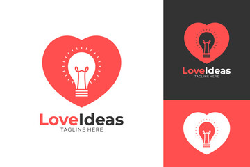Love Heart Idea Lover Couple Logo Design