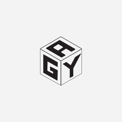 Obraz premium 3d render of a cube with a symbol