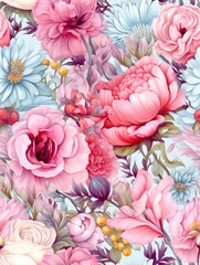 Abstract background flowers pastel