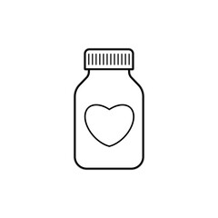 Vitamin Icon. Body Supplement Symbol - Vector. 