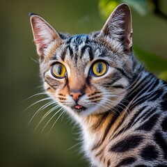 Fototapeta premium close up of a cat ai garntear