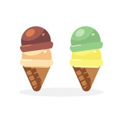 flat icon ice cream design
