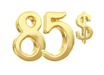 3D Gold Dollar Number 85