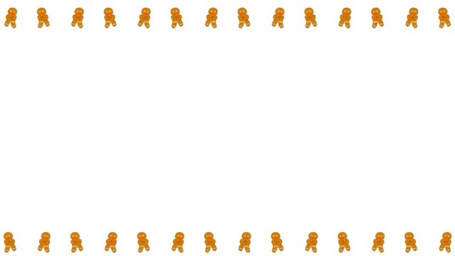 Dancing gingerbread man frame animation