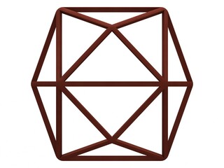 Wireframe Shape Tetrakis Hexahedron 3D print model