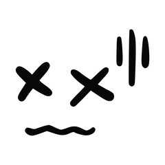 Kawaii's cute face. Manga-style eyes and mouth. Funny cartoon Japanese emoticon in different expressions, mega Big Set. Expression anime character and emoticon face illustration. Background. Print.