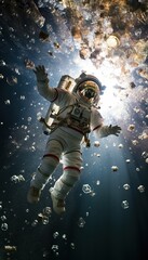 Fototapeta premium astronaut in action