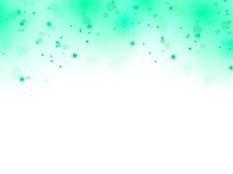 Abstract green bokeh effect in transparent  background 