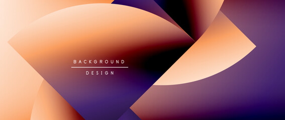 Circles and round shapes with gradients. Minimal abstract background, round geometric shapes, clean and structured design