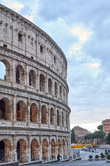 Fototapeta premium Exterior View of the Ancient Colosseum in Rome