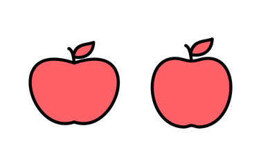 Apple icon set illustration. Apple sign and symbols for web design.