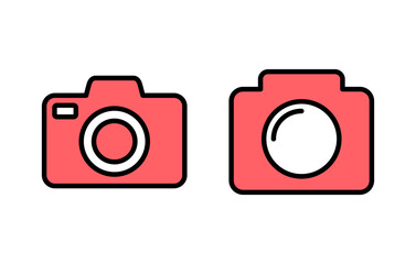 Camera icon set illustration. photo camera sign and symbol. photography icon.