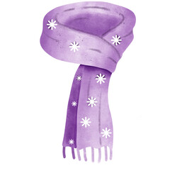 purple scarf on a white background
