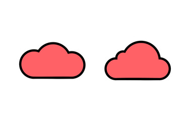 Cloud icon set illustration. cloud sign and symbol