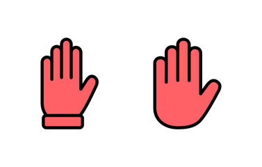 Obraz premium Hand icon set illustration. hand sign and symbol. hand gesture