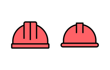 Helmet icon set illustration. Motorcycle helmet sign and symbol. Construction helmet icon. Safety helmet