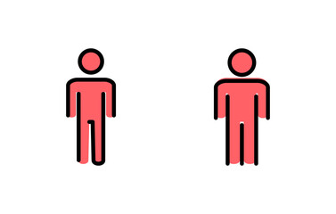Man icon set illustration. male sign and symbol. human symbol