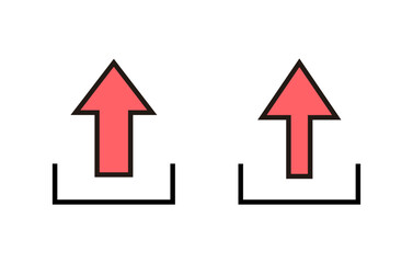 Upload icon set illustration. load data sign and symbol