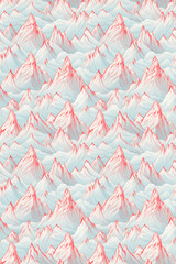 Perfectly Seamless Abstract Mountain Pattern
