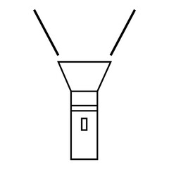 Flashlight icon. camping item. Outline. Vector and Illustration.