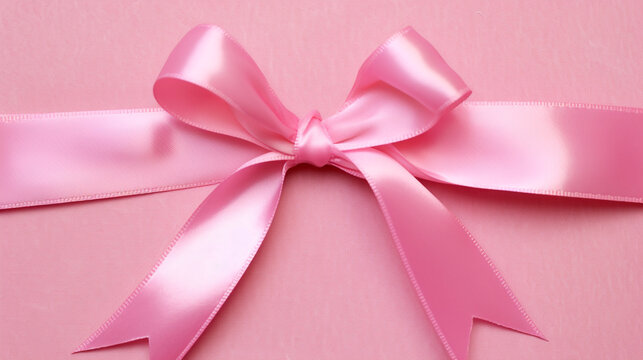 pink ribbon bow HD 8K wallpaper Stock Photographic Image 