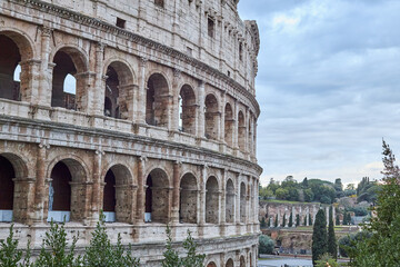 Obraz premium Exterior View of the Ancient Colosseum in Rome