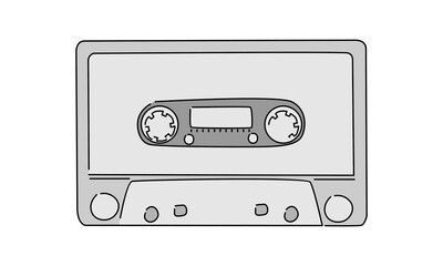 line art color of cassette tape ribbon