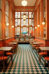 vintage cafe design interior