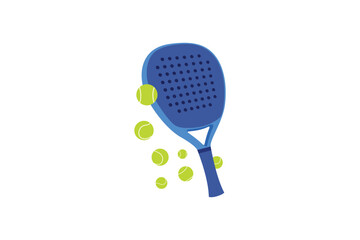 Padel logo padel Racket with ball logo design vector
