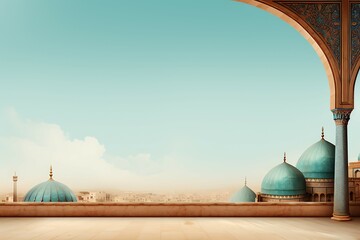 Fototapeta premium flat simple Islamic ornament background