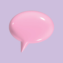 Trendy speech bubbles concept. Emoji character. Realistic 3d object cartoon style. Vector colorful illustration.