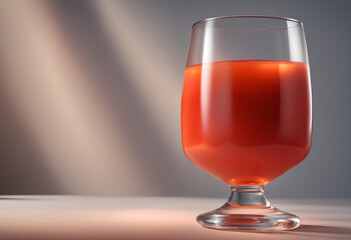 A glass of tomato juice on the table