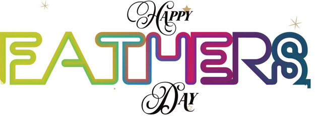 Father's Day poster or banner template with necktie and gift box on a blue background. Greetings and presents for Father's Day in flat lay styling