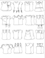 siluetas,set,playeras,moda,dama,