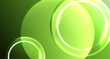 Neon glass circle copyspace for your text or product presentation geometric background. Vector illustration For Wallpaper, Banner, Background, Card, Book Illustration, landing page