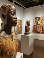 An Art Exhibit Featuring Contemporary African-American Artists Showcasing A Range Of Artistic Styles And Perspectives