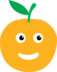 orange fruits cartoon character vector illustration