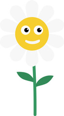 flower cartoon character vector illustration