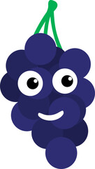 grape cartoon character vector illustration