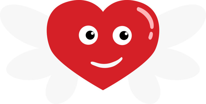 heart cartoon character vector illustration