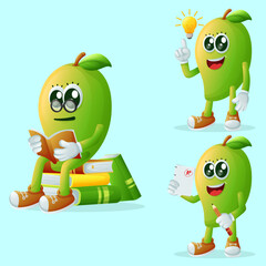 Cute manggo characters being clever