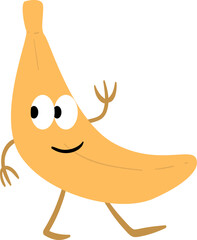 banana cartoon character vector illustration
