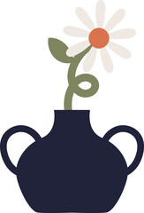 flower vase vector illustration