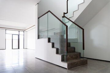 Modern stone staircase in the house