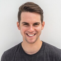 Obraz premium smiling with a white background